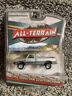 1:64 Greenlight 1992 Dodge Ram D-250 Power Ram Silver Diecast NEW!! - image 1 of 3