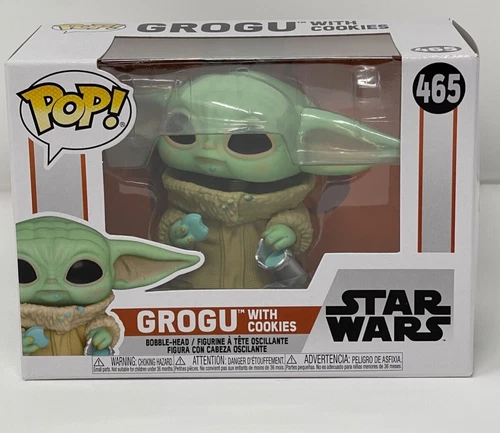 Funko Pop #465 Star Wars Grogu With Cookies Mandalorian The Child BOBBLE FIGURE