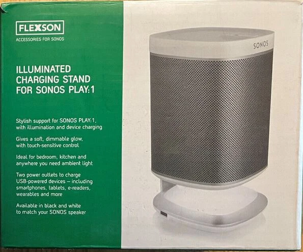 Flexson Illuminated Stand White/Chrome for SONOS PLAY:1 | eBay