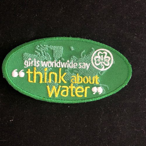 2008 THINKING DAY GIRLS WORLDWIDE SAY “THINK ABOUT WATER” WAGGGS BADGE