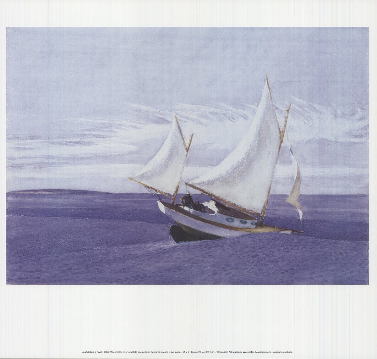 EDWARD HOPPER Yawl Riding a Swell 17