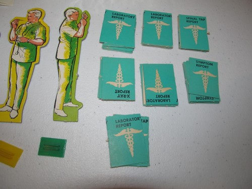Vintage 1961 Transogram Ben Casey M.D. Board Game Replacement Playing Pieces - Picture 3 of 5