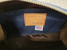 Clark & Taft Blue Canvas Toiletry Bag USA Made