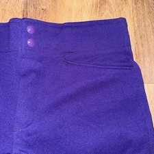 Vintage Russell Athletic Coach Shorts Softball Football Nylon Purple Mens Small