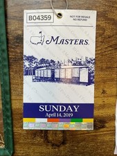 Tiger Woods WINS - Sunday 2019 Masters Augusta National Ticket Pass Package