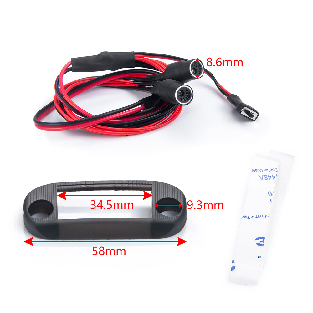 FLYXM Front Light Lamp LED Headlight for RC 1/24 Axial SCX24 AXI00002 AXI00005