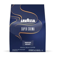 Lavazza Super Crema Espresso Coffee Medium Roast 22 oz Whole Beans