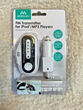 Merkury Innovations FM Transmitter for iPod/MP3 Players-White MI-FMCC4 