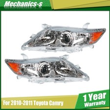 Housing Headlights Headlamps Assembly Lhrh For Toyota Camry 2010 2011 Chrome