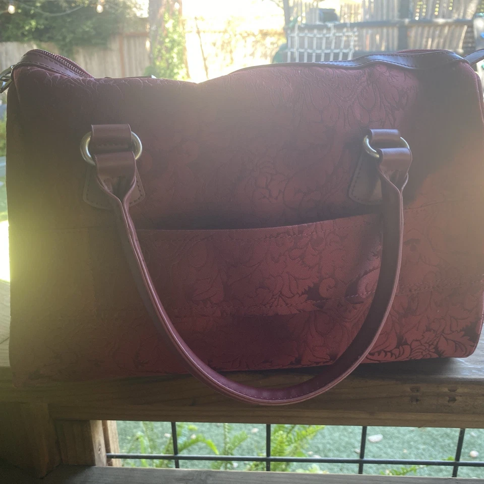 Ricardo Beverly Hills Overnight Carry-On Shoulder Bag Luggage 16x6x11" Purple - Image 4 of 4