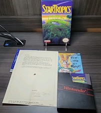 Startropics Nintendo NES 1990 CIB Inserts Letter Game Poster Manual Star Tropics
