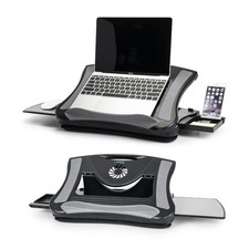 Portable Lap Desk with Cushion, Detachable Mouse Pad Tray and Phone Holder, A...