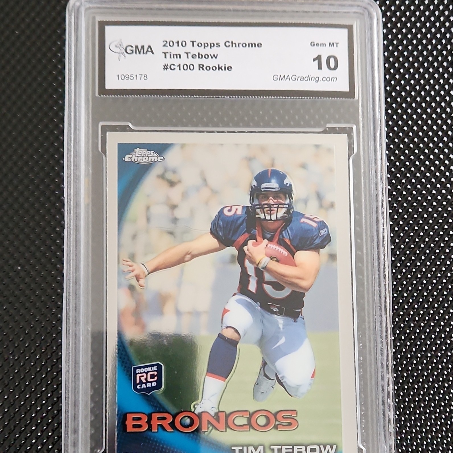 Tim Tebow Topps Chrome #C100 Pointing His Finger