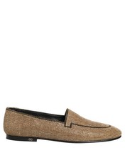 Dolce & Gabbana Gold Crystal Embellished Men Loafers Men's Shoes