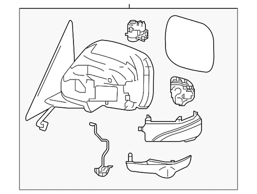 Genuine  2017-2019 Nissan Armada - Mirror Assembly-Door Right-Hand 96301-1V91D