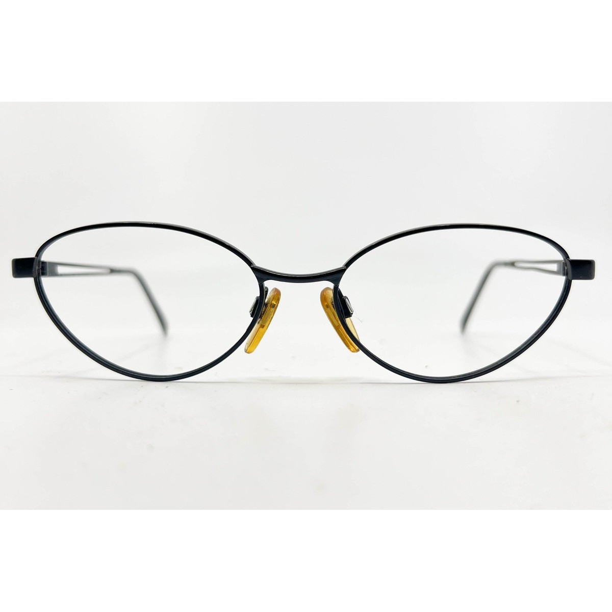 Valentino Frame Italy Black Metal Cat Eye Eyeglasses Optical 