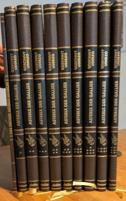Asterix & Obelix Sammlung Ledereinband Hardcover Band 1-9 Lexikon Horizont Delta