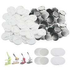 200 Sets 58mm/2.25 inch Button Supplies Button Parts for Button Maker Machine...