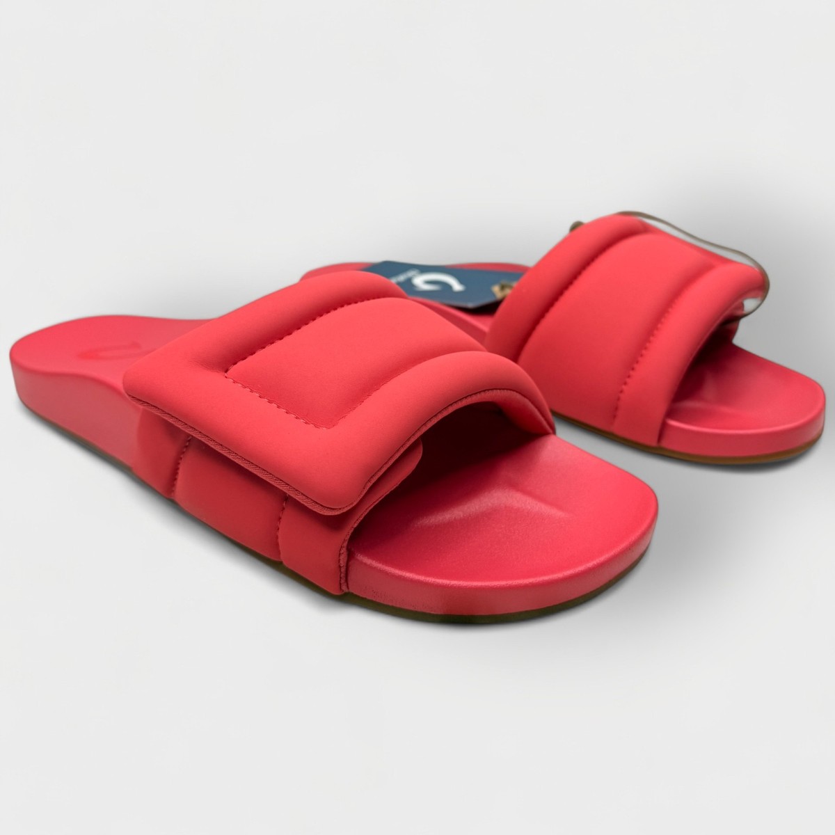 OluKai Sunbeam Slide Women's Sandals Lehua Flower Red Size 7 NEW