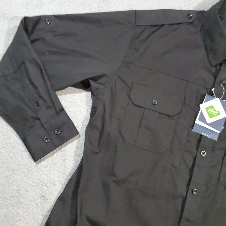 Propper Shirt Mens Extra Large Black Long Sleeve Lightweight Tactical Teflon - Image 3 of 4