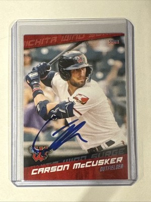 Carson McCusker SIGNED 2024 Wichita Wind Surge Team Card RC Auto Minnesota Twins
