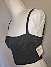 Good American Womens Size S Black Strappy Crop Top NWT $99