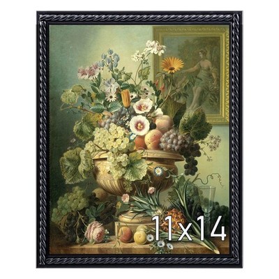 11x14 Wood Picture Frame with HD Glass Cover, Vintage Rope-Shape Photo Frame ...