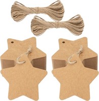 GeschenkanhäNger Weihnachten Stern Kraftpapier 100 StüCk Mit Jute-Schnur