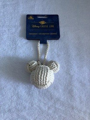 NWT New DCL Ornament Nautical Mickey Mouse Head Rope Knot Disney