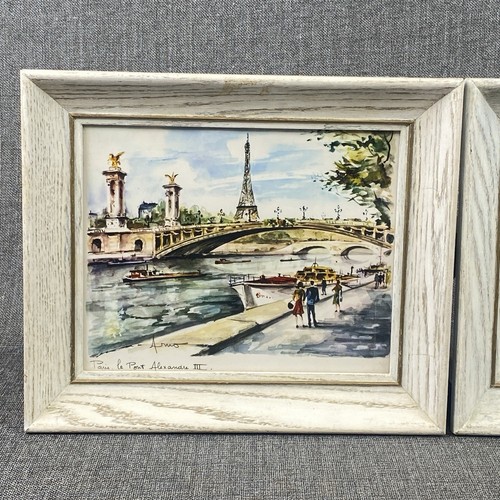 Lot of 2 Marius Girard Paris Scenes Offset Lithographs Framed Size: 12.5"x 10.5" - Picture 3 of 14