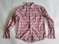 Men's Express Fitted Long Sleeve Button Down Plaid Shirt Size M 15-15.5