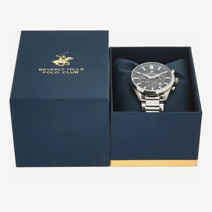 Reloj Cronógrafo Beverly Hills Polo Club Tono Plateado BP5004Y Foto 3 de 3