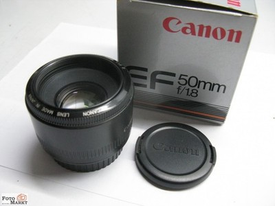 Canon EF 50mm 1:1,8 II AF Standard Objektiv lens für DSLR Kamera (APS-C=80mm)