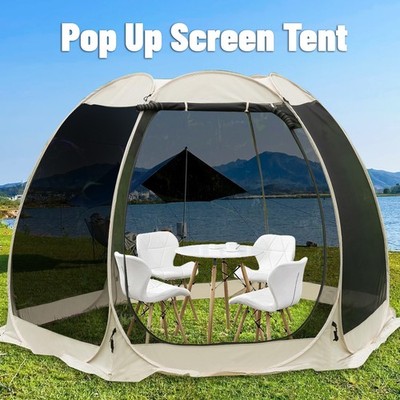 PAKICETUS Pop-Up Outdoor Tent 6-8 Person Tent Portable Camping Screen Room