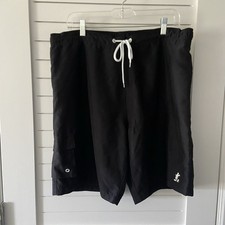 Disney Parks Mens Mickey Mouse Swim Trunks Black Cargo Pocket Board Shorts Large
