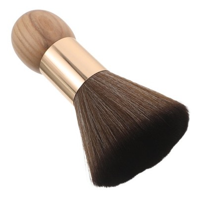  Nackenbürste für Friseure   Großer Nackenbürsten-Staubwedel mit Holzgriff zum