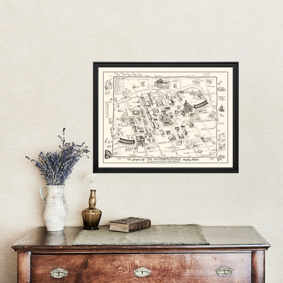 Old Map of University of Texas in Austin, TX 1945 - Vintage - Image 4 of 4