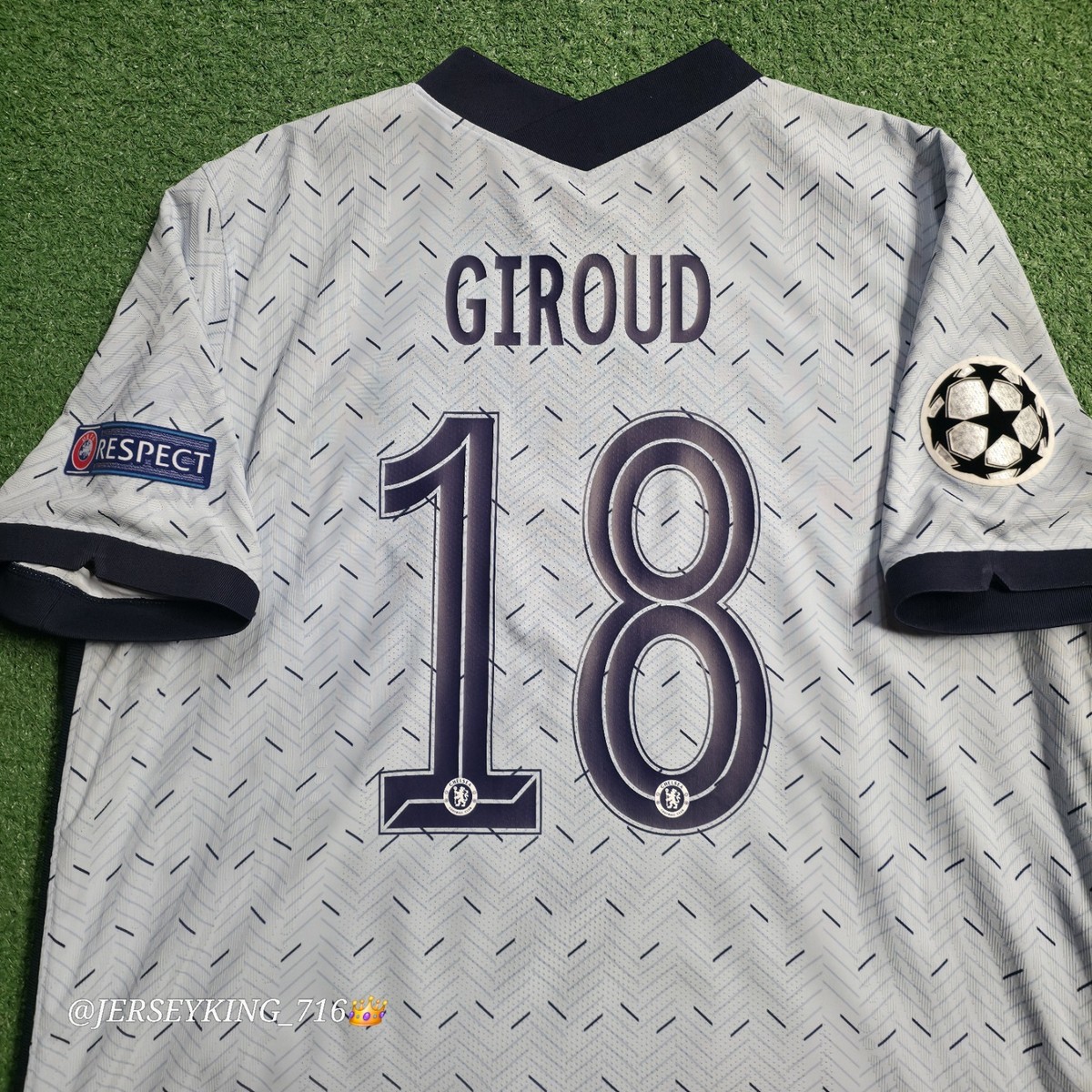 新品 CHELSEA FC Giroud 18 NIKE サイズL チェルシー Nike Chelsea FC Olivier Giroud#18 2020/2021 Authentic Away Jersey