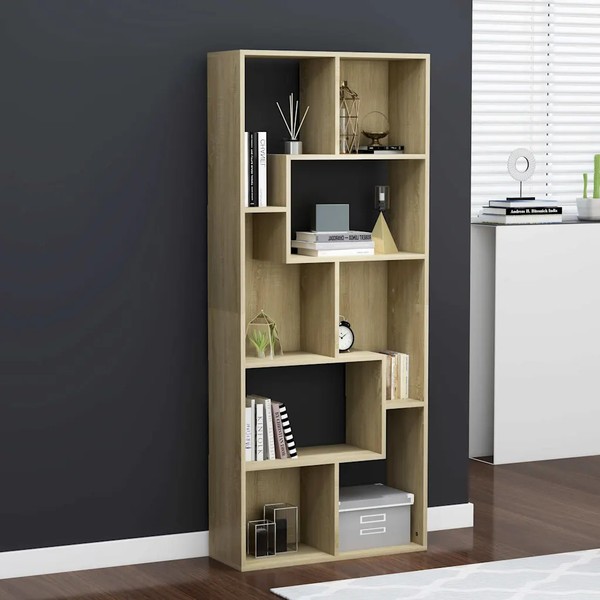 BüCherregal Sonoma-Eiche 67X24X161 Cm Holzwerkstoff Standregal-image