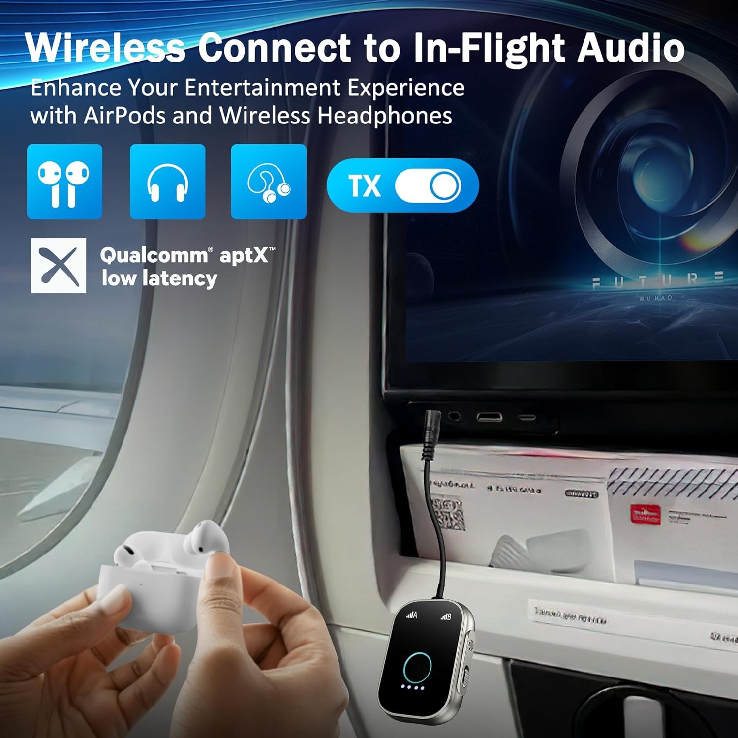 Bluetooth Transmitter Receiver for TV, 2-in-1 5.3 Adapter for... 