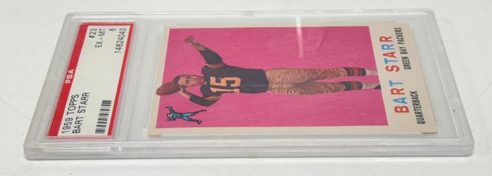 1959 Topps #23 Bart Starr Green Bay Packers PSA 6 EX-MT Vintage Football Card view 6