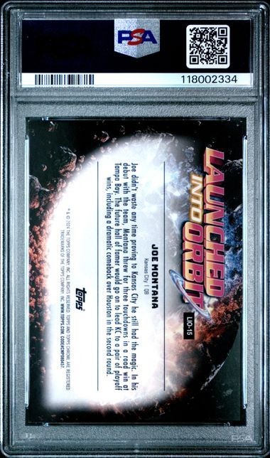 2024 TOPPS COSMIC CHROME #LIO-15 JOE MONTANA LAUNCHED INTO ORBIT PSA MINT 9 view 2