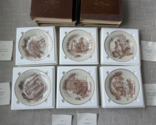 Vintage 1977 Franklin Porcelain Mark Twain Plate Collection Lot of 6 River Art
