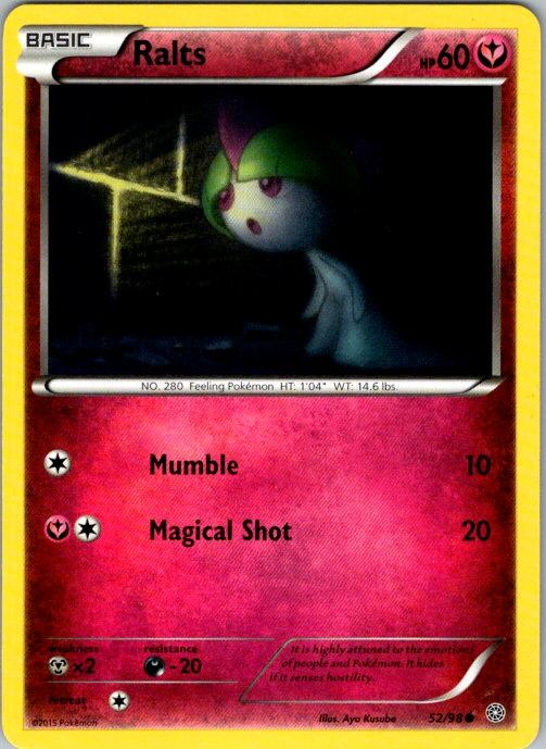 Ralts 52/98 Common Ancient Origins Pokemon Near Mint