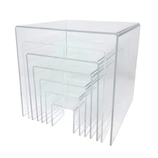 Clear Acrylic Display Risers: Set of 7