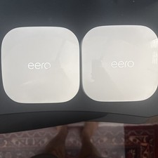 2 Eero Pro 6E Tri-Band Mesh Wi-Fi 6E used-works on Frontier only no power cable