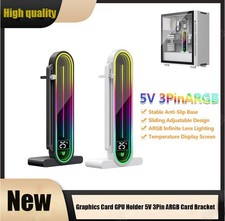 Graphics Card GPU Holder 5V 3Pin ARGB Video Card Bracket Temperature Display FS