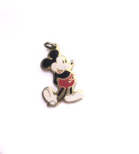 Vintage Charm Walt Disney Productions Mickey Mouse Enamel Pendant Disneyana