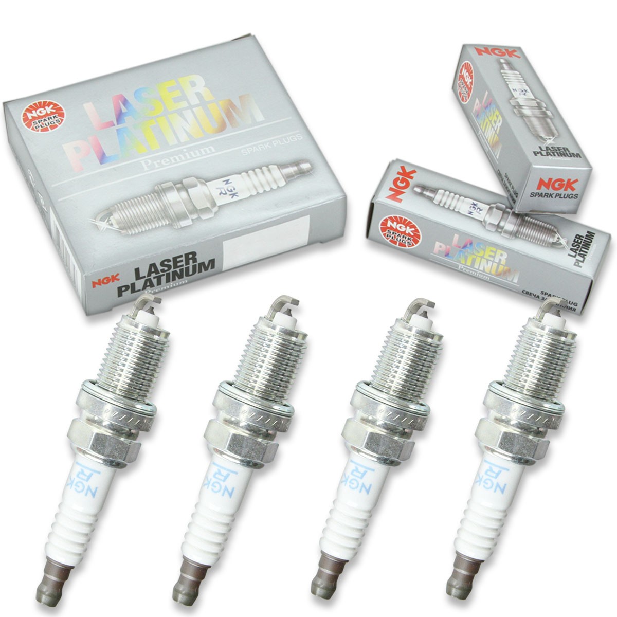 4 pcs NGK Laser Platinum Spark Plugs for 2004-2008 Chevrolet Aveo 1.6L L4 - rw
