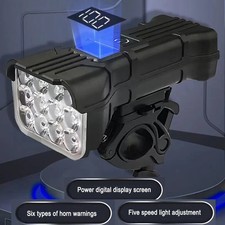 2 In 1 Bicycle Light Horn Headlight USB Charging Handlebar Flashlight